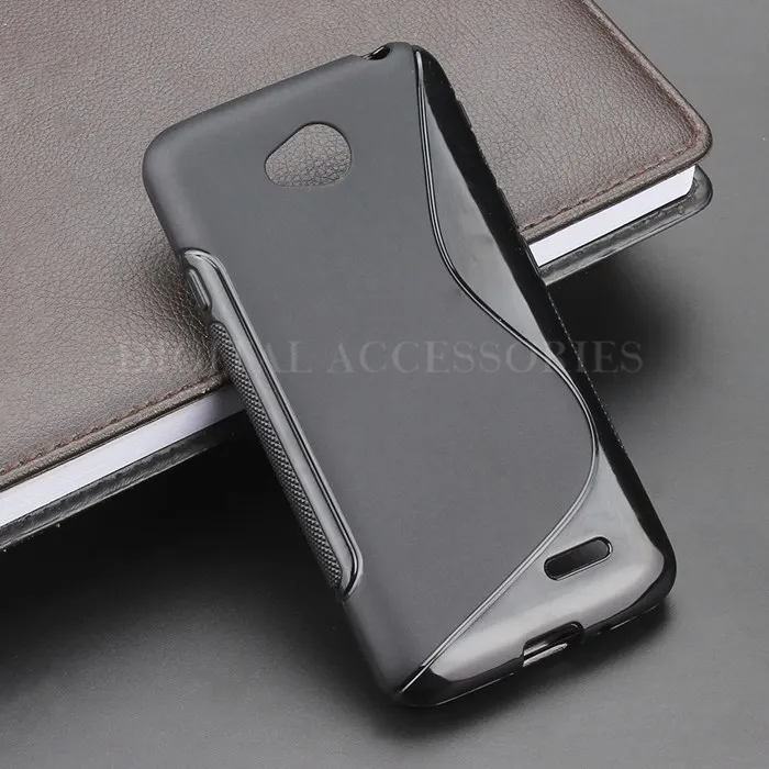 

Black Color S-Line Anti Skidding Gel TPU Slim Soft Case Back Cover For LG Optimus L70 L65 D320 W5 Dual D325 D329 D320N D285 D280