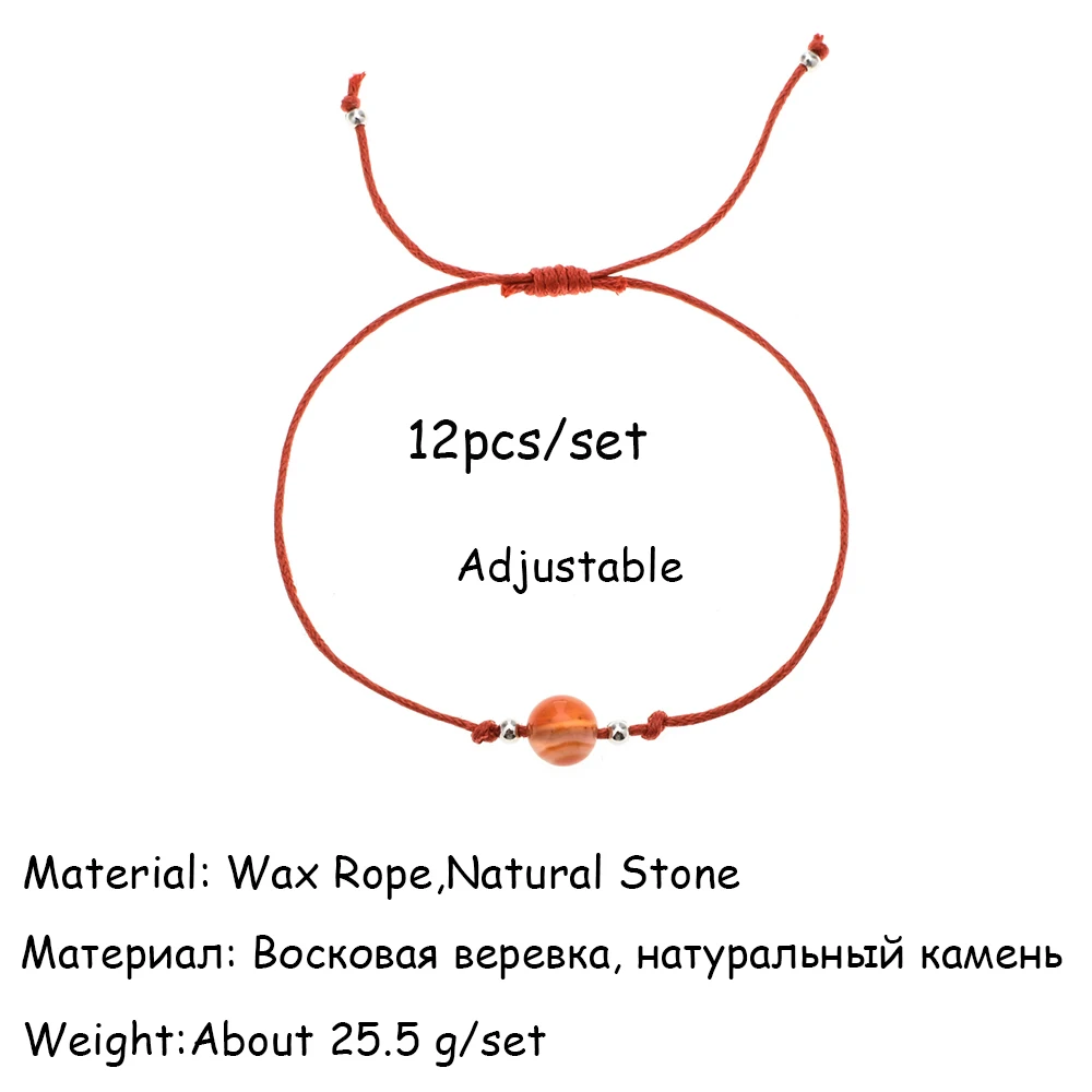 Для Женщин Круглые Подвески нитка Браслеты браслеты Натуральный камень Йога цепочка браслет на ногу браслет, ювелирные изделия для девушек, Pulsera 12 шт./компл