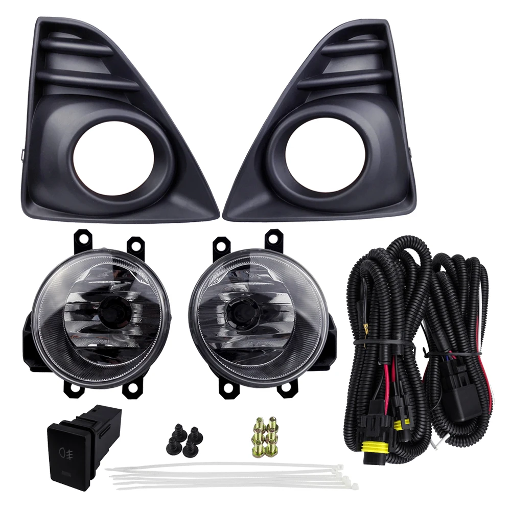 

Fog Lamp Assembly Auto Work Light for Toyota Yaris 2014 ABS 4300K Yellow 12V 55W Fog Light with Wires Harness Switch Automobiles