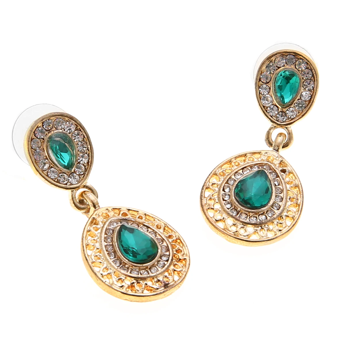 Fashion Wedding Bridal Jewelry Sets Rhinestone Austrian Crystal Jewelry Set Necklace Earrings Pendant Set Vintage Accessories