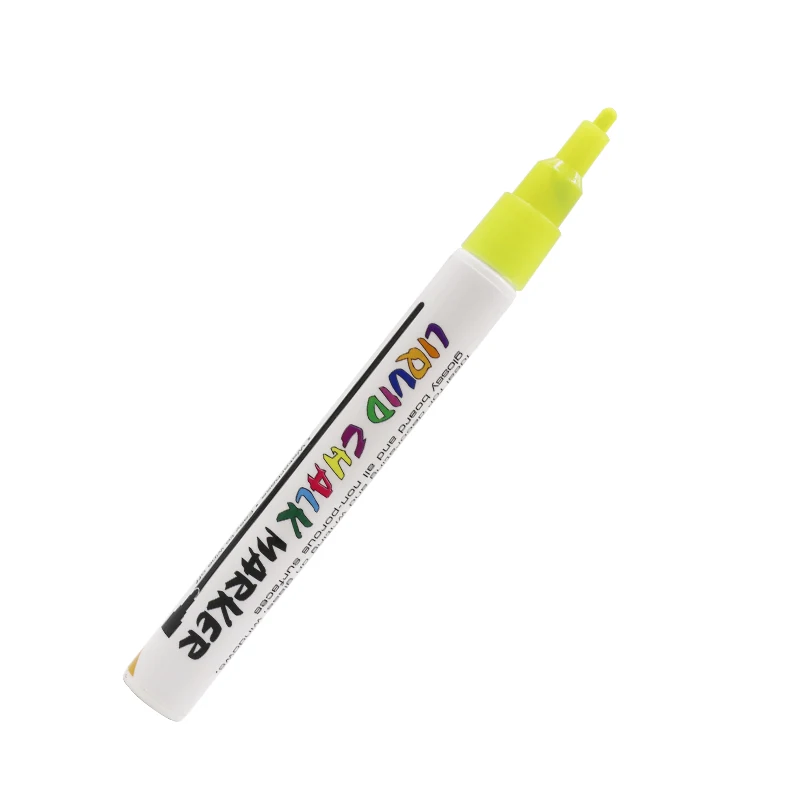 3mm yellow 3 мм/6 мм беспыльный нетоксичный жидкий маркер для мокрого стирания мела на водной основе - Цвет: 3mm yellow
