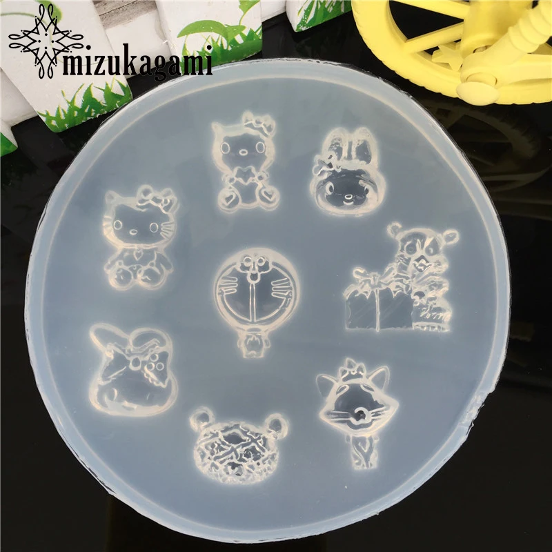 

1pcs UV Resin Jewelry Liquid Silicone Mold Animals Cat Fox Rabbit Resin Charms Molds For DIY Intersperse Decorate Making Jewelry