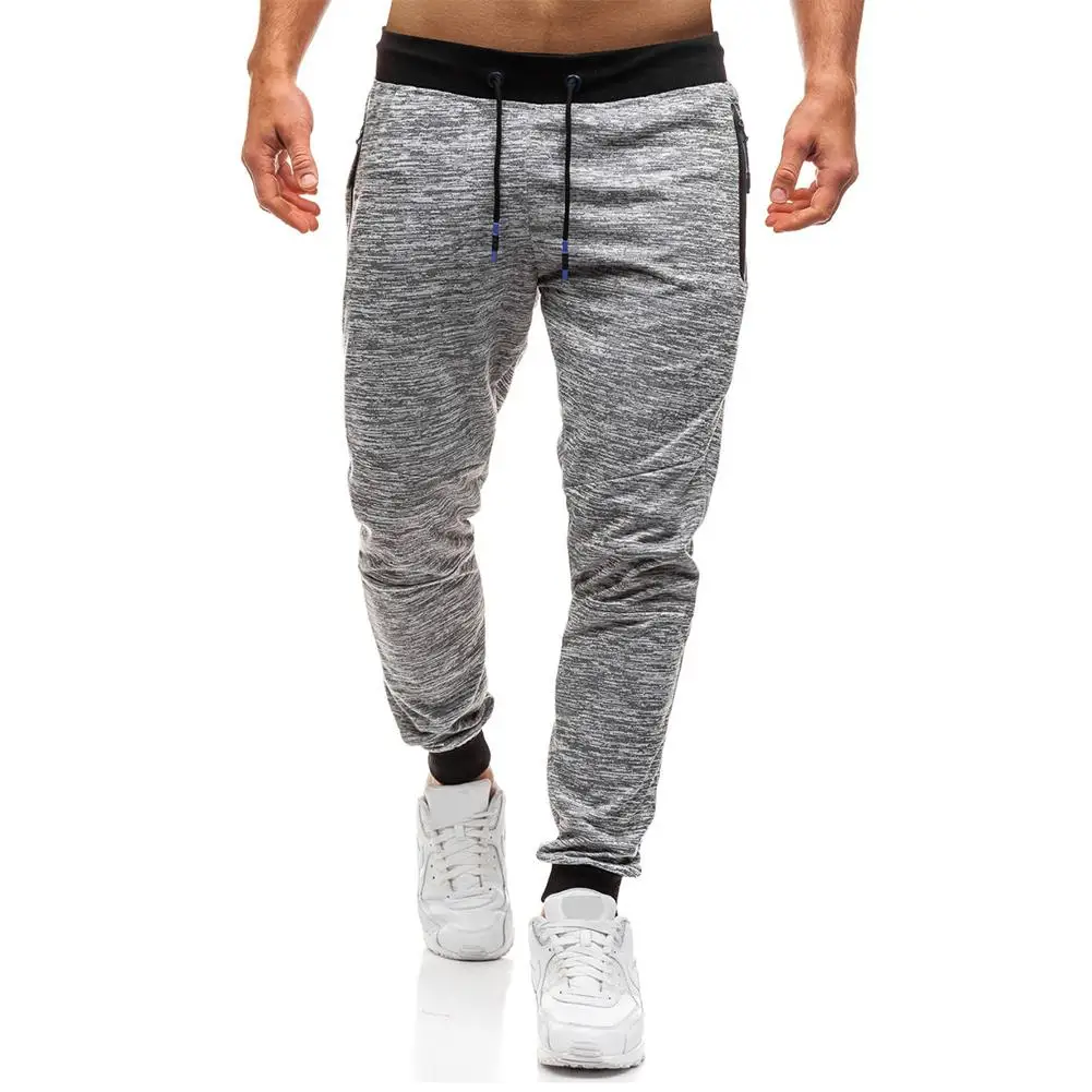 

Yfashion Men Large Size Waist Drawstring Trousers Zipper Pocket Casual Pants High Quality Simple Natural Boy Pants 2019