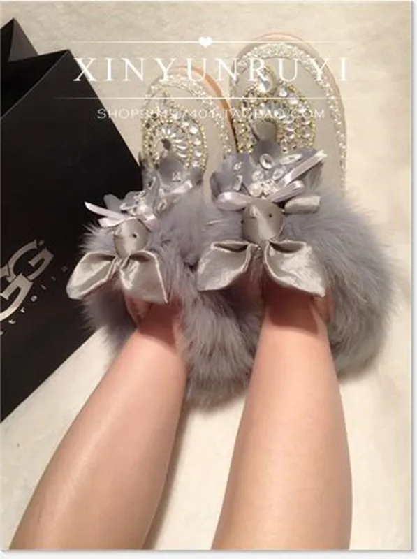 Vaca Arranque Mano Talones Genuino Las Pic Hecho A Cuero Lujo Botas Pequeños Piel Felpa Gary La Super Mujeres De Navidad Diseño As Tobillo Invierno x4Z1q1