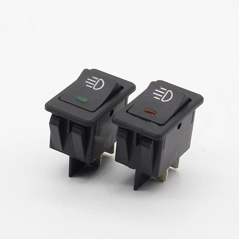 SW 17D car fog light switch 12V LED DPST modified ship rocker 4P red