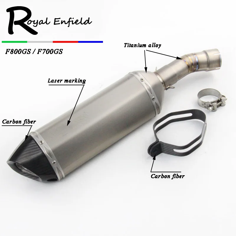Full System Motorcycle Carbon Fiber Exhaust Muffler Pipe Escape