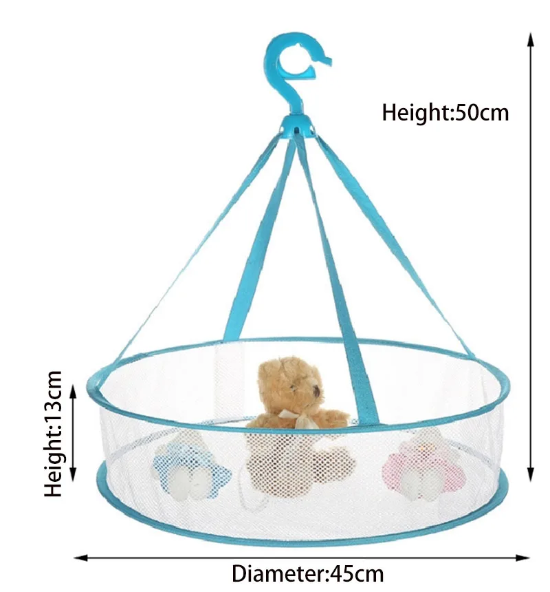 AAG, синяя трехслойная сушилка для белья, складная подвесная корзина для белья, сушилка для белья, свитера, бюстгальтера, тканевая сетка, вешалка для белья