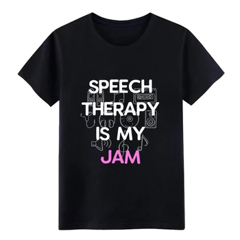 

Men's Speech Therapy is My Jam t shirt Print Short Sleeve O-Neck streetwear Anti-Wrinkle Basic summer Standard shirt