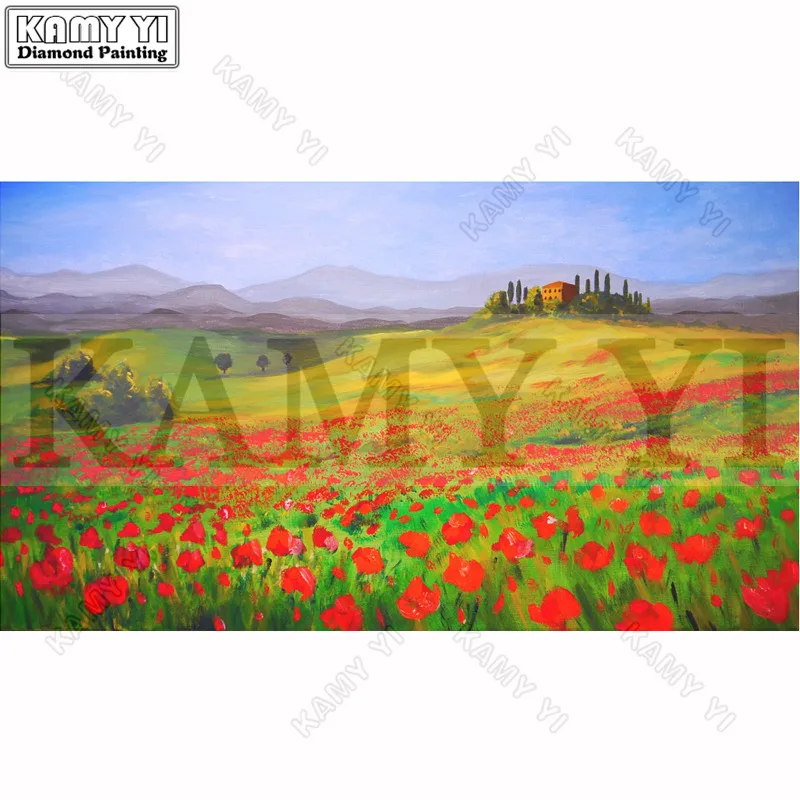 

Needlework Diy Diamond Painting Cross Stitch "Flowers Sea" Painting Diamond Embroidery Full Square/Round Diamond Mosaic Pictures