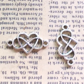 

150pcs Exquisite love figure 8 charms pendants 12*18mm Antique silver bag accessories craft Jewelry earring bracelet necklace