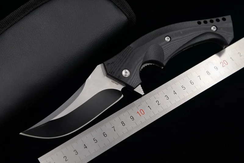 

JUFULE C196 camping hunting Folding Pocket Knife CPM S30V Blade G10 Handle Ball Bearing C196CFTIP outdoors Utility Survival tool