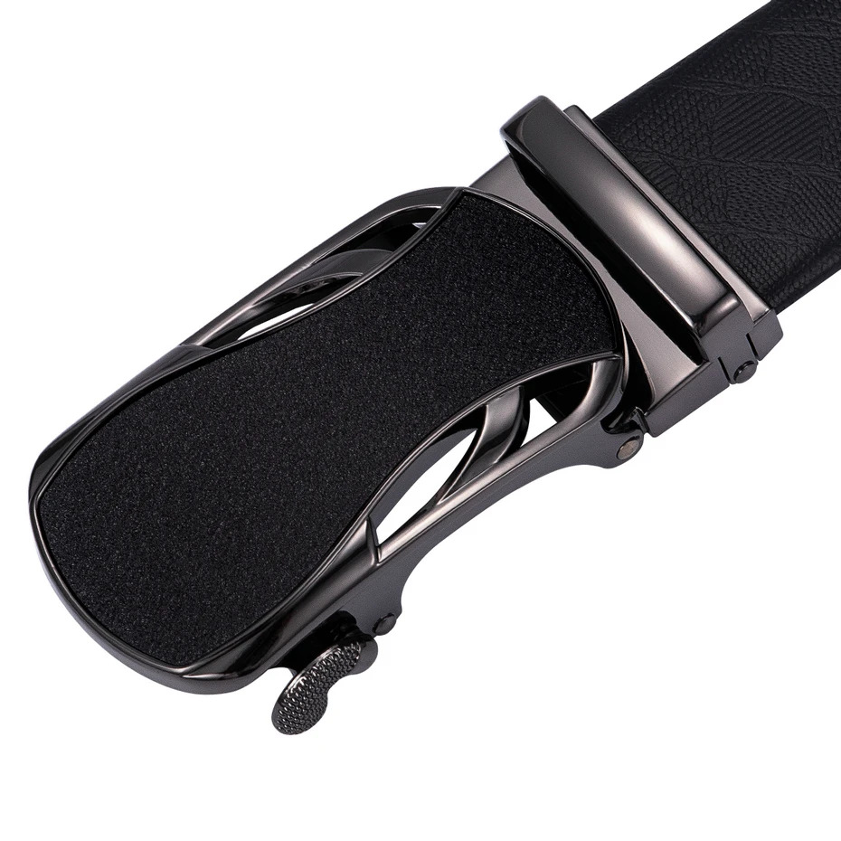 DiBanGu мужской черный ремень Подарочная коробка набор модные кожаные автоматические пряжки для ремней Роскошный кожаный ремень для джинсов Повседневный Пояс Ремень