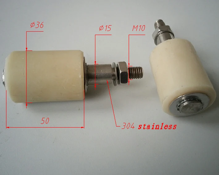 Вращающееся нейлоновое колесо с нержавеющим болтом 304 и гайкой 36x50|nylon castor wheel|wheels