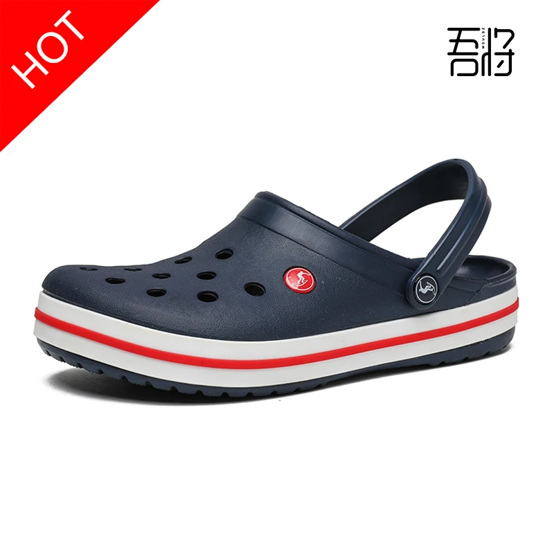 الرجال الصنادل 2019 العلامة التجارية السدادات Crocse يسخم أحذية إيفا Sandalias الصيف الشاطئ حذاء Sandalen النعال Sandalet هومبر Sandali تمساح