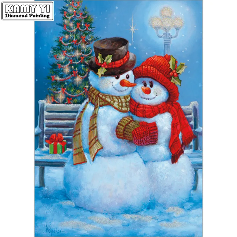 

Diamond Embroidery Santa Christmas Tree DIY Diamond Painting Cross Stitch Picture Rhinestones Full round Diamond Mosaic gift