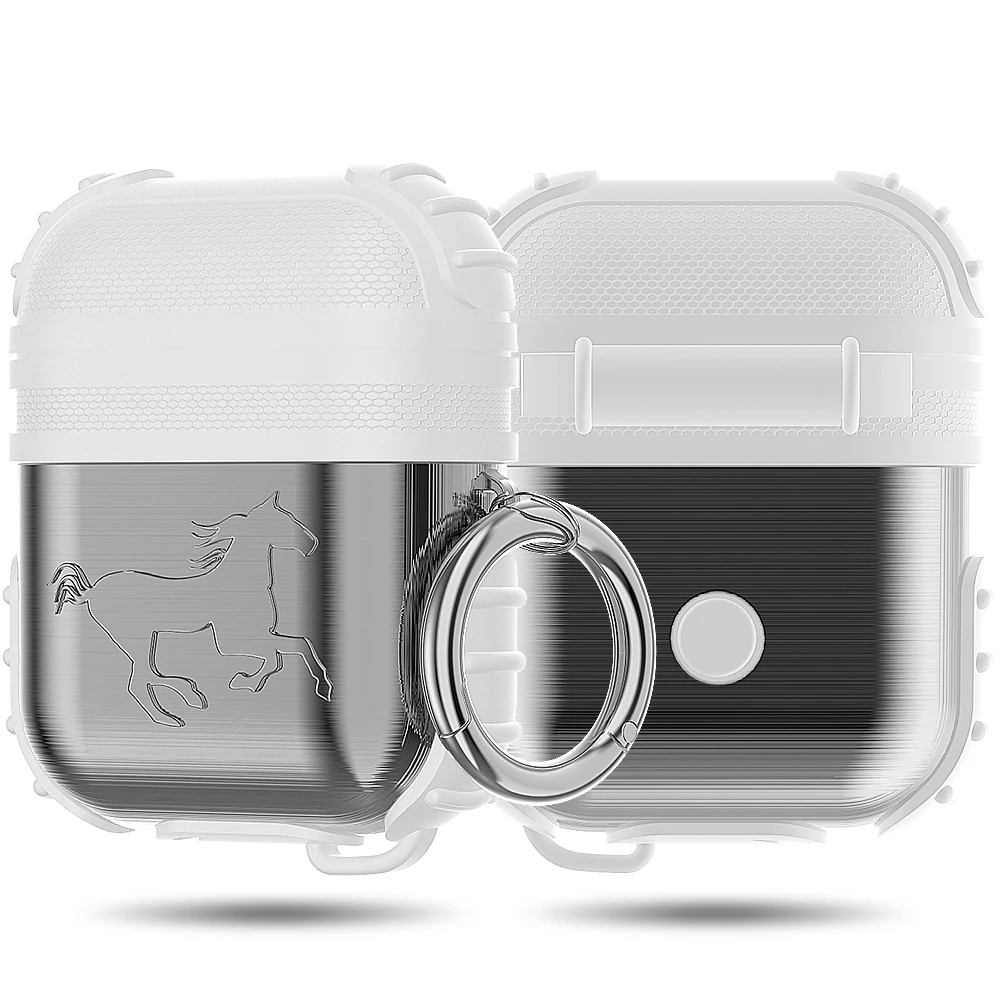 Чехол для Airpods металл+ силиконовый чехол силикагель Чехлы для Air Pods bluetooth-наушники кожаный защитный чехол