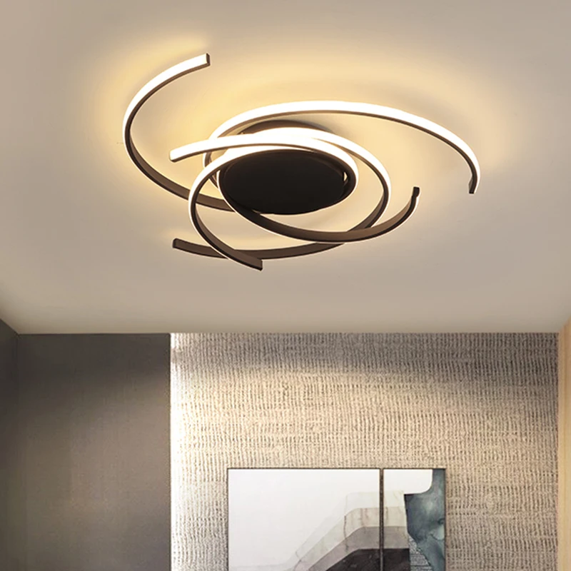 Matter Black Ideal Surface mounted modern led Ceiling Lights for living
