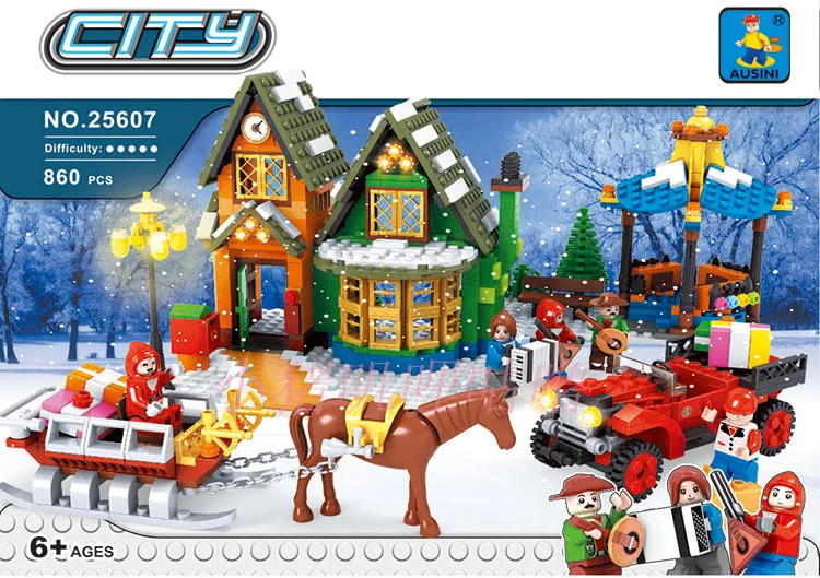 25607 860pcs Alanwhale Winter Village City Advent Calendar Christmas
