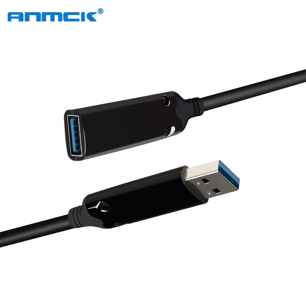 Anmck USB 3.0 تمديد كابل 10 M 5 M 20 M 30 M 40 M 3 M 1 M البصرية الألياف الذكور إلى الإناث البسيطة USB إلى USB موسع الحبل لأجهزة الكمبيوتر الم