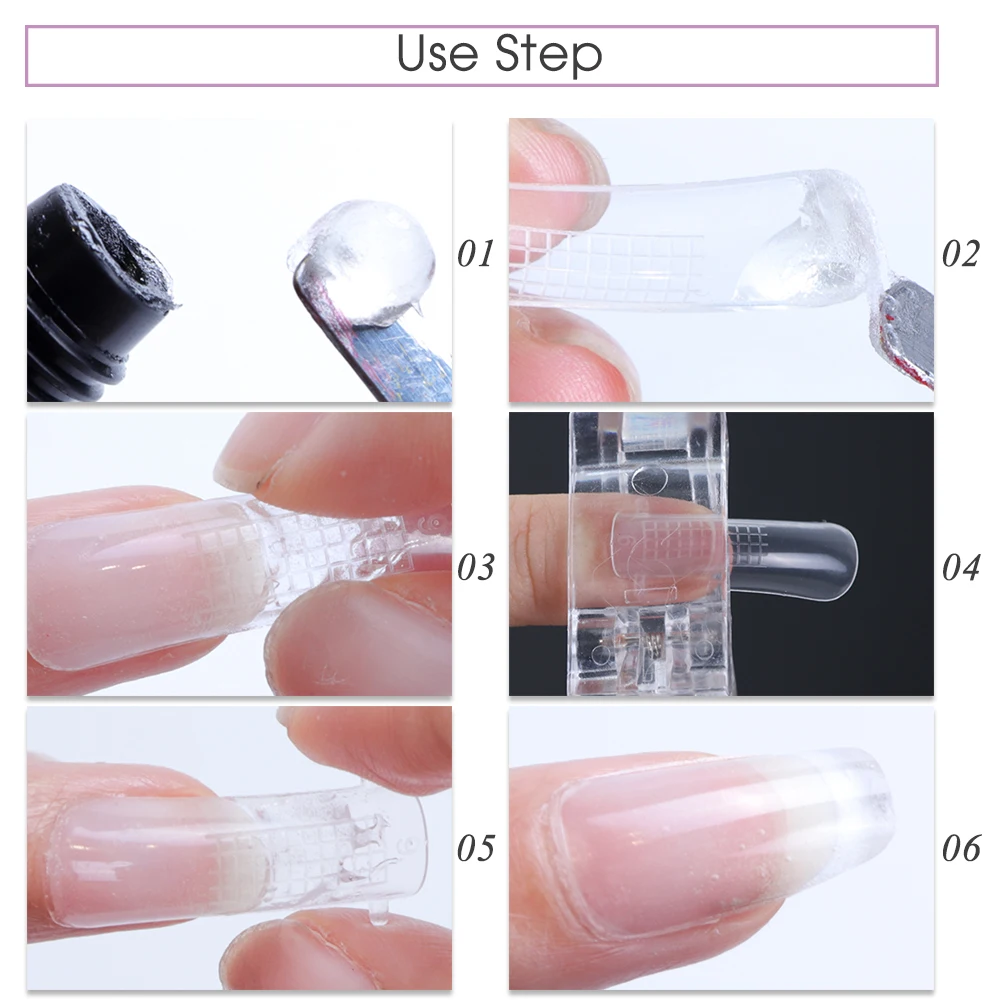 1pcs Acrylic Nail Pinching Clip French Forms For Nail Extension Jelly Gel Building Mold Tool Nail Art Decorations Manicure Be972 Nail Form Aliexpress
