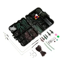 155 шт. коробка для рыболовных снастей Карп весов предохранительные зажимы крючки Вертлюги для волос черный ящик для снастей рыболовный агрегат для ловли карпа термоусадочная трубка Pesca