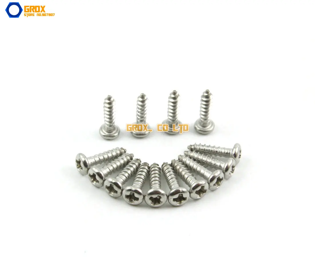 

400 Pcs M2*8mm 304 Stainless Steel Phillips Pan Head Self Tapping Screw