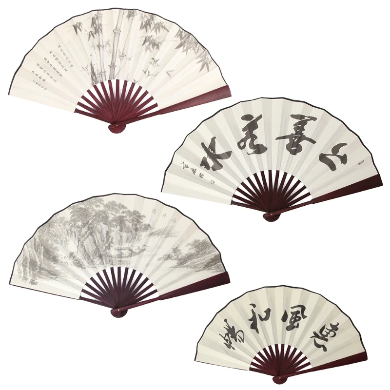 

Chinese Style Hand Held Folding Silk Fan For Wedding Event And Party Supplies