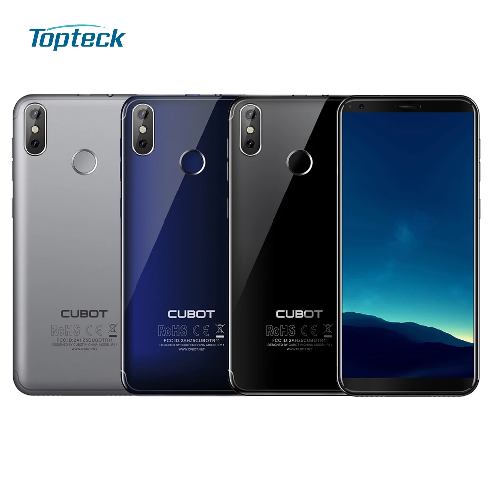 CUBOT R11 3G WCDMA отпечатков пальцев 18:9 HD+ мобильный телефон 5,5 ''8-Core 2 GB 16 GB передняя 8MP сзади 13+ 2мп камеры смартфон