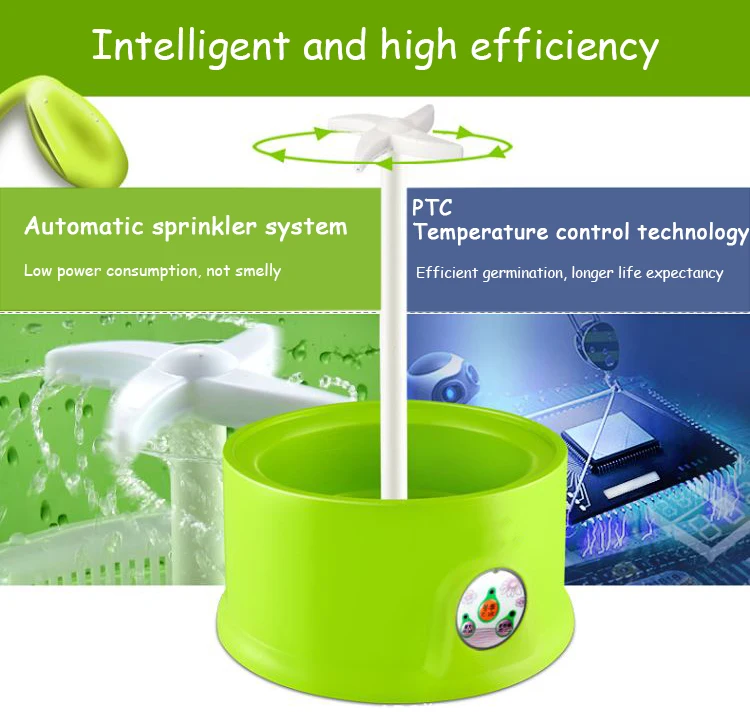 JIQI Сделай сам производитель ростков бобов 2/3 слой термостат зеленых семян Растениеводство проращиватель автоматическая машина для рассады бобов
