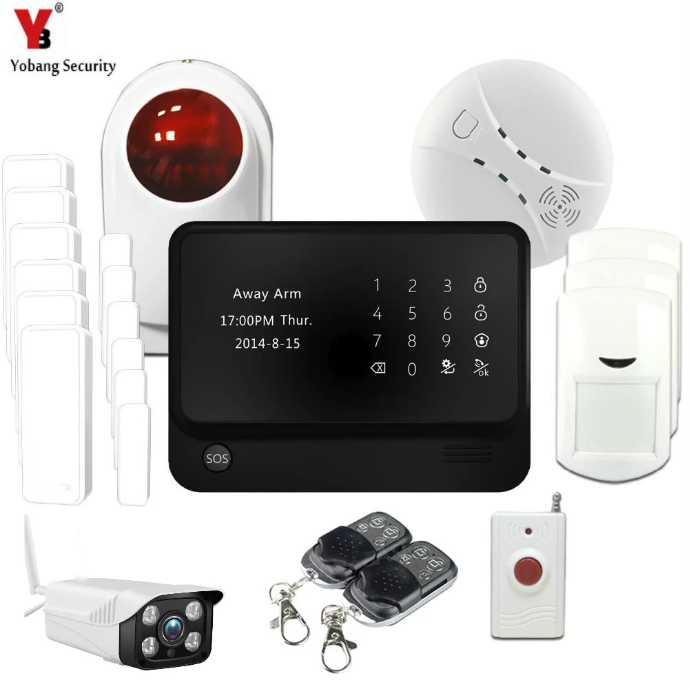 Беспроводная сигнализация YobangSecurity с сенсорным экраном GSM Wi Fi|system alarm|system alarm gsmsystem