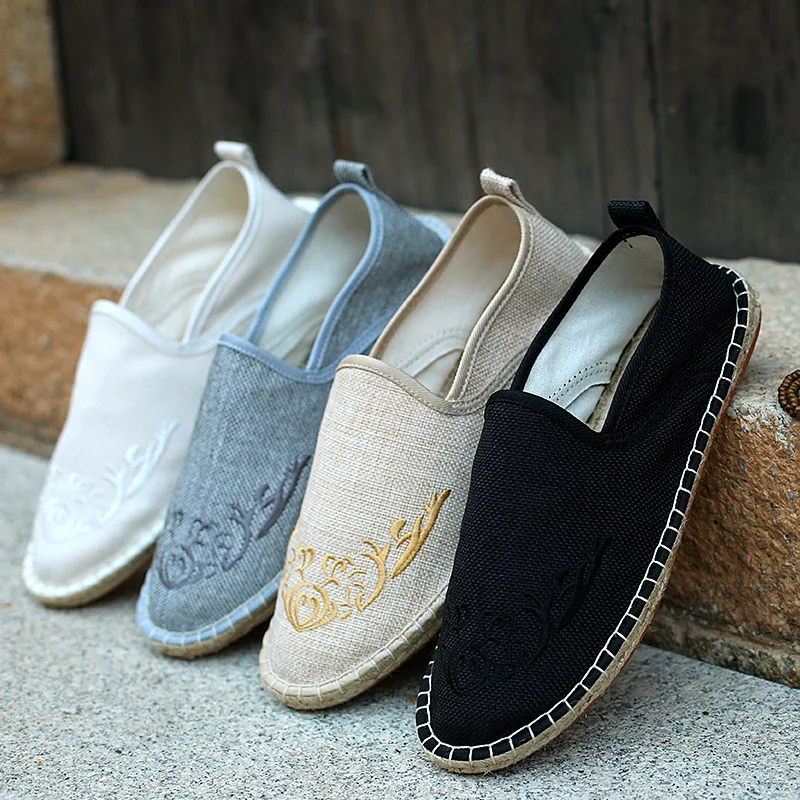 Men Casual Shoes Canvas Slip-On Mens Casual Loafers Fashion Mens Shoes Casual Sneakers Breathable Casual Summer Shoes Men