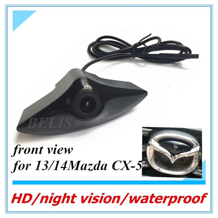 

Free shipping IP68 waterproof wide angle 480 TVL HD color camera for Mazda logo front camera Mazda CX-5 2013 2014 2015