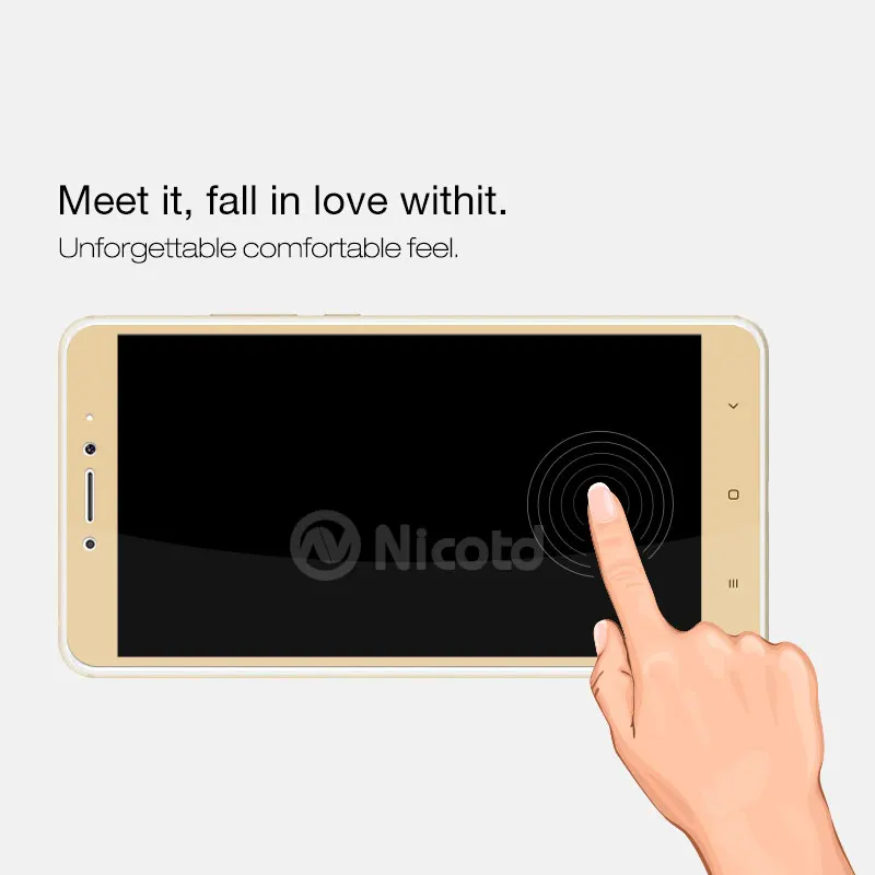 Защитное стекло Nicotd для XiaoMi Mi Max 2 цветное закаленное с полным покрытием MAX MAX2