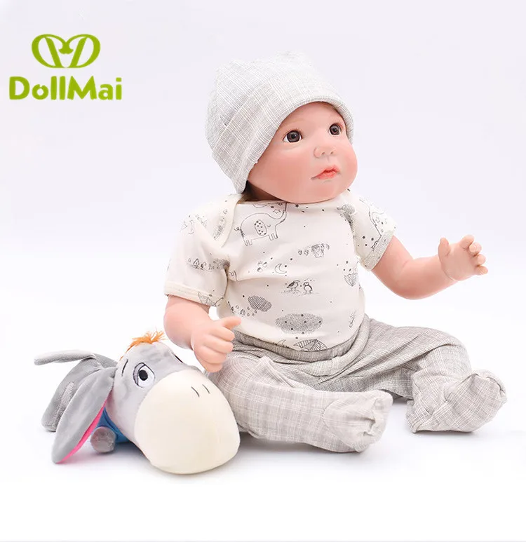 

Lifelike silicone reborn baby dolls real newborn baby boy doll 20"50cm cotton body child bebe gift reborn menino bonecas