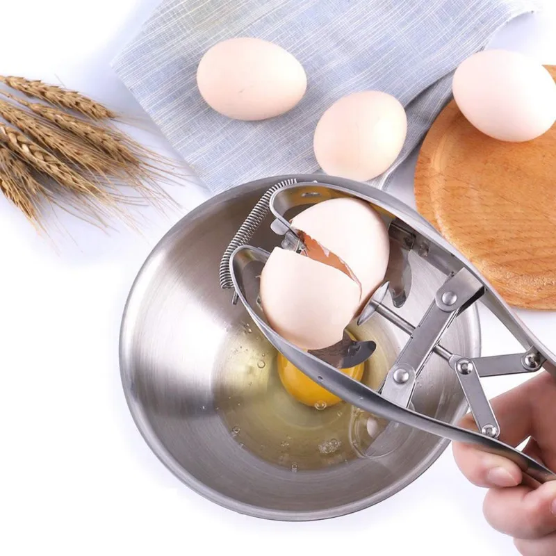 

Stainless Steel Egg Scissors Eggshell Cutter Egg Cracker Separator Raw Egg Opener Creative Kitchen Tools Kitchen Gadgets