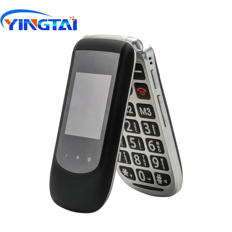 Новый YINGTAI T09 GSM двойной Экран флип старший телефон для старшего SOS особенность раскладушка телефона Большой кнопочный мобильный телефон FM