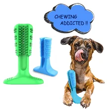 Зубная щетка для собак палка уход за зубами Чистка палка эффективный натуральный каучук Укус устойчивостью жевательные игрушки для домашних животных