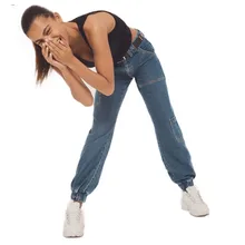 Новые весенние Последняя Мода личность в стиле «хип-хоп» Для женщин Штаны, на каждый день, на молнии, свободные шорты с высокой талией женские джинсы с карманами ноги женские джинсы