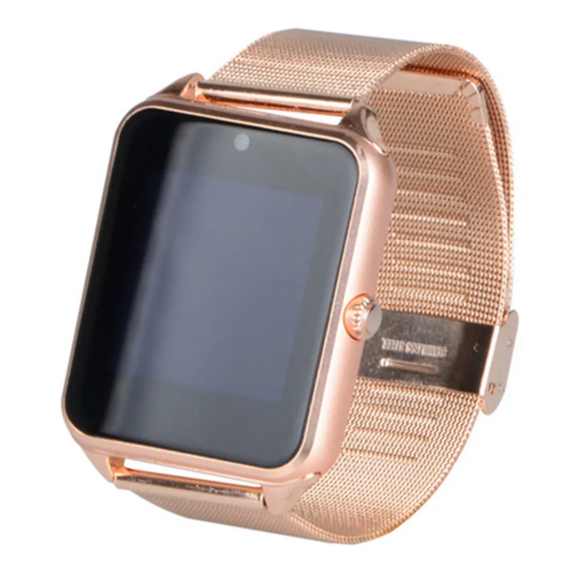 SZMDC Смарт часы GT08 Z60 для мужчин и женщин Bluetooth наручные Смарт часы Поддержка SIM/TF карты наручные часы для Apple Android телефон PK DZ09 - Цвет: Gold