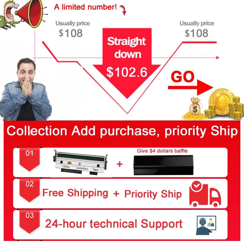 S4M طباعة رئيس ل زيبرا S4M طابعة باركود حرارية 203 ديسيبل متوحد الخواص G41400M متوافق طابعة رئيس ، لوازم الطابعة رأس الطباعة