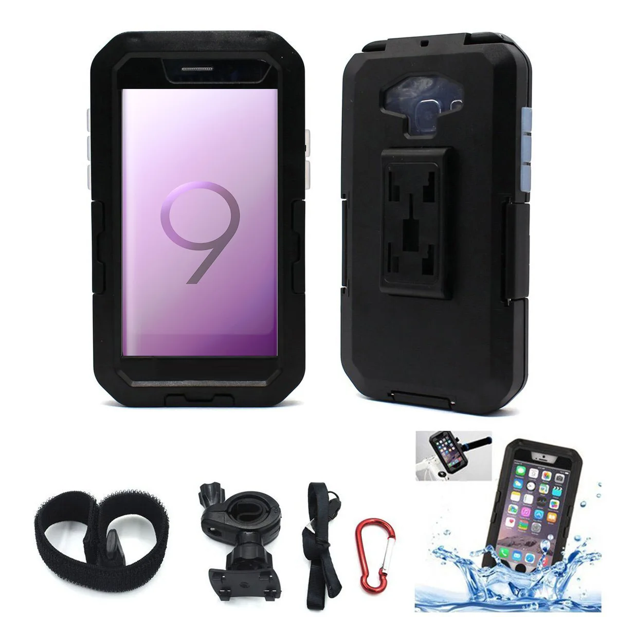 

Motorcycle Bicycle Phone Holder Mount for Samsung S8 S9 Plus Sport Waterproof Protective Cover Case Bike Holder for S8+ S9+