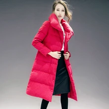 Зимнее женское пальто свободного кроя модные милые парки куртка с капюшоном длинное повседневное пальто размера плюс пуховое пальто