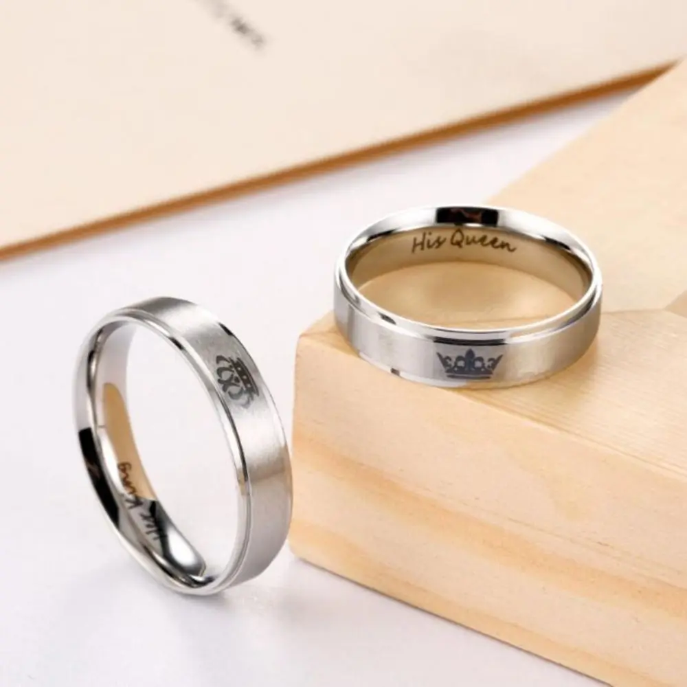 Vintage Corona Diseño Plata De Acero Inoxidable Para Hombre Para Mujer Unisex Anillo Talla 6-12