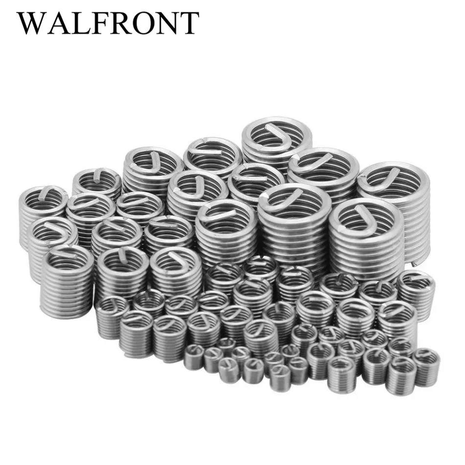 

60pcs Stainless Steel Wire Thread Insert M3 M4 M5 M6 M8 M10 M12 Wire Screw Sleeve Thread Repair Kit