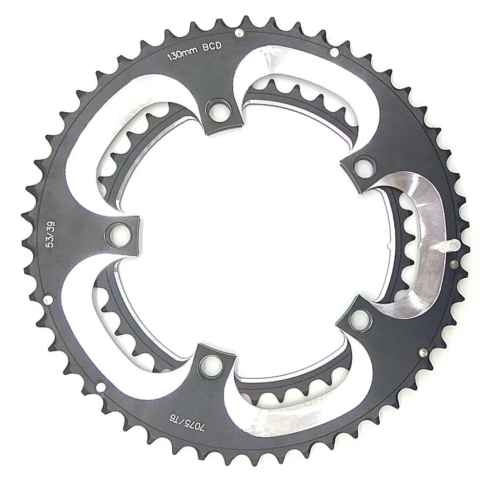 TRUYOU цепное колесо 53/39 T двойная плата BCD 130 Chainwheel Road велосипедная Звездочка