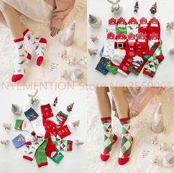 500 пара/лот Новинка зимы моды шить Рождественский лось японский милый Штучной упаковке хлопковые носки Для женщин носки 2018 Новый