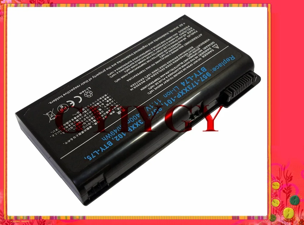 6 CELL laptop battery for MSI A5000, A6000, A6005, A6200, A6203, A6205