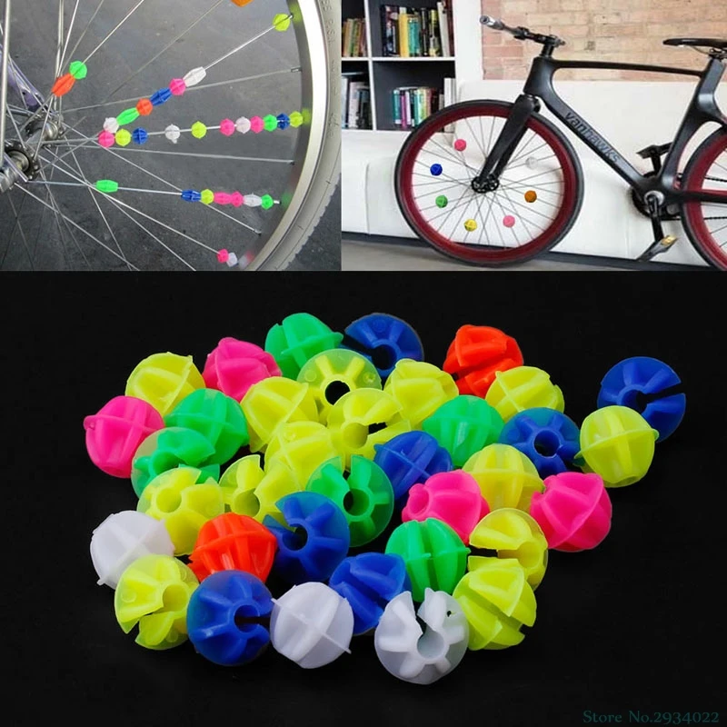 36 шт./компл. Пластик многоцветные велосипед колеса Бусины детский велосипед декоры красивые Прямая поставка
