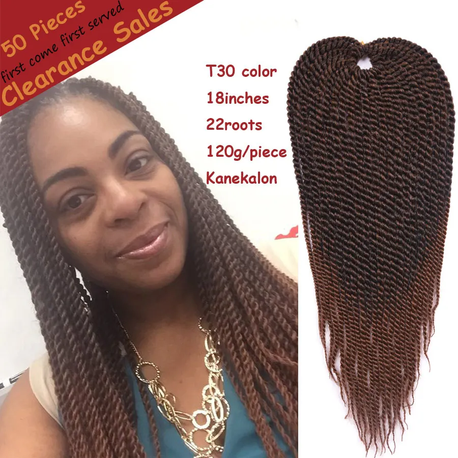 Jumbo Braid 18 Crochet Box Braids Hair 120G/Pack 2S Freetress Crochet ...