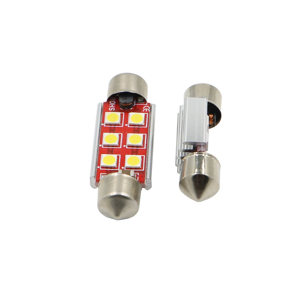 YSY 50 шт. гирлянда CANBUS 4smd 31 мм 6smd 36 39 41 C5W C10W светодиодная безотказная 3030 smd